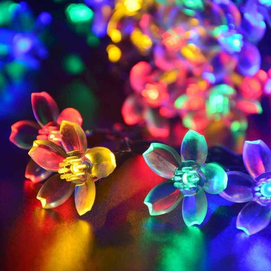 "16 LED 4 Meter Blossom Flower Fairy String Lights | Best Indoor & Outdoor Decorative Lighting for Parties & Events"