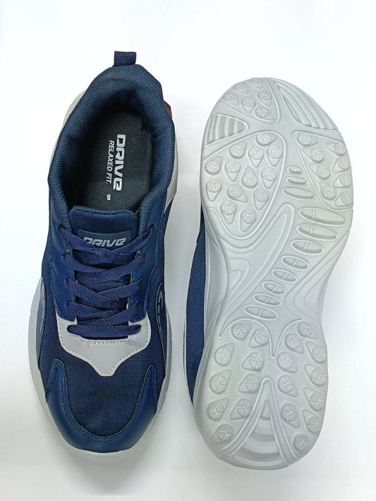 Drive 801 Navy Grey EVA Sports Shoes Ultra Lightweight Mens Runners
