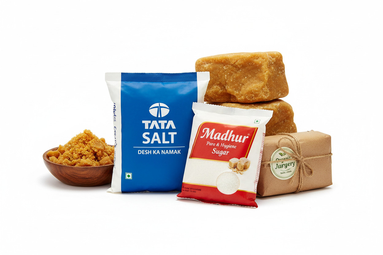 Salt, Sugar & Jaggery