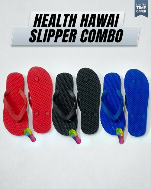k Ortho-Relief™ Acupressure Health Slippers – 3-Way Foot Massage Therapy for Pain Relief & Circulation (Combo Pack of 3)