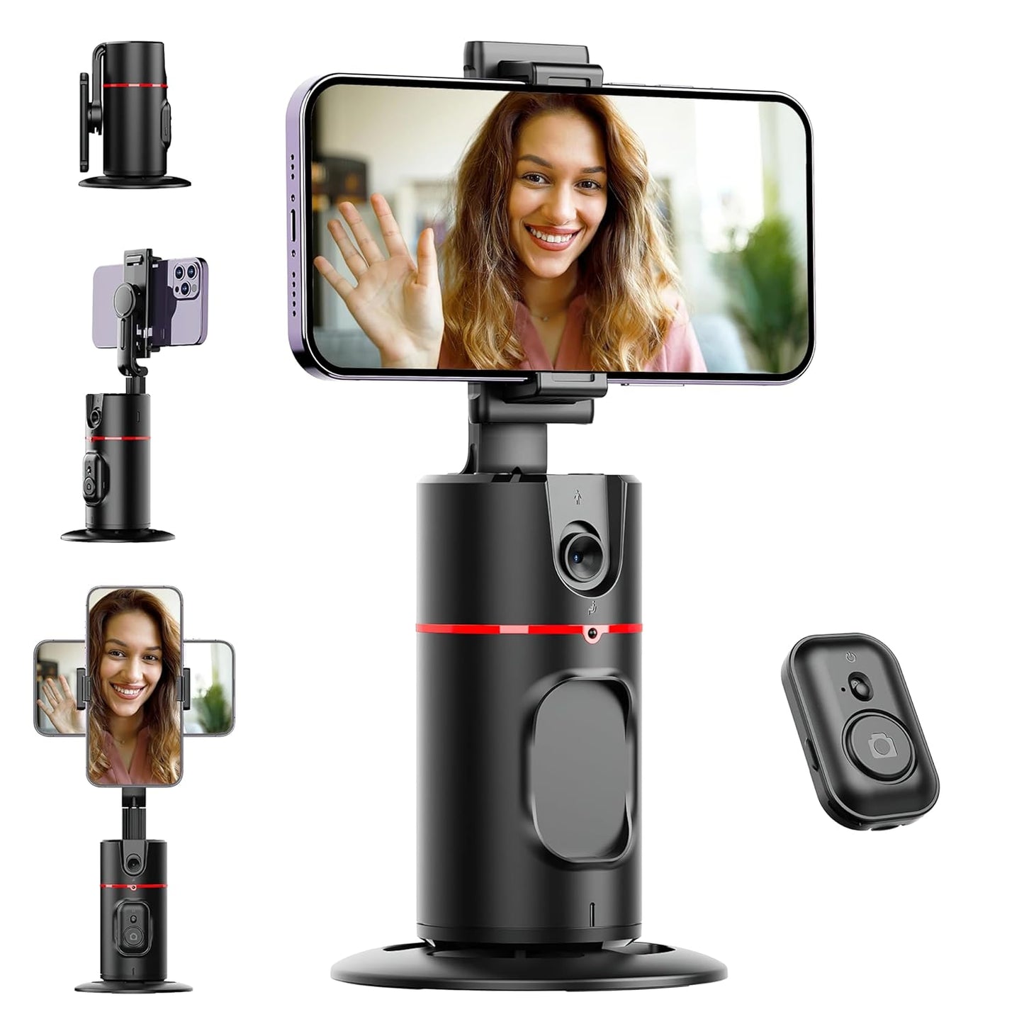 Auto Face Tracking Tripod 360 Degree Rotation No App Required