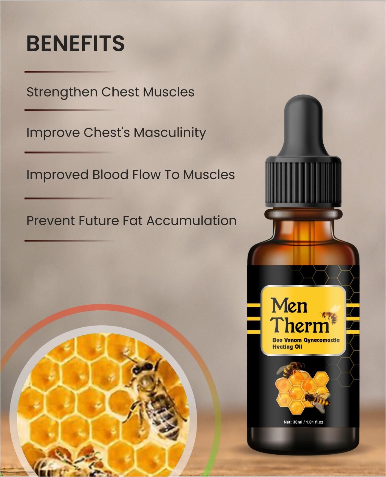 Men Therm Bee Venom Tightening Oil 30ml