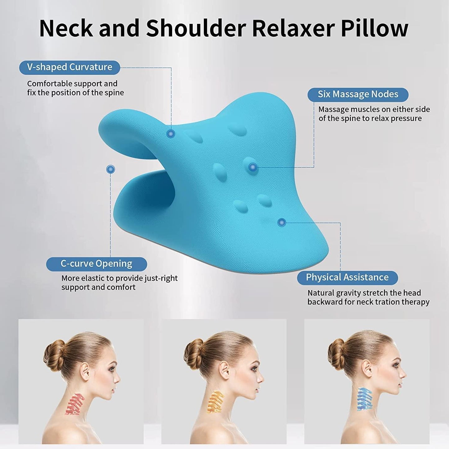 Expertomind Neck Relaxer | Cervical Pillow & Acupressure Massager