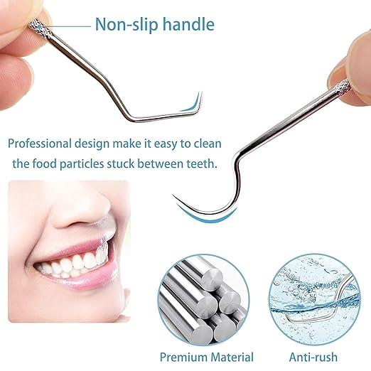 Dental Tools, 7 in 1 Stainless Steel Teeth Cleaning Tool Kit