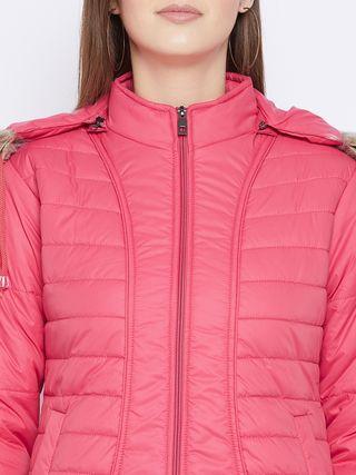 Women's Winter Wear Solid Parka Jacket