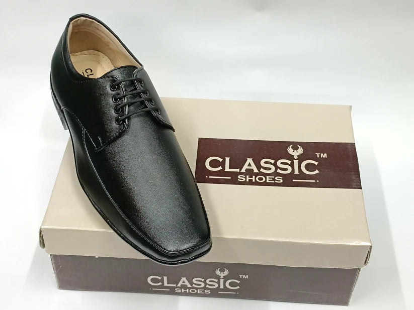 Classic 2004 Black Formal Shoes - 2 Pair Value Combo (Extra Soft Insole)