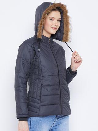 Women's Winter Wear Solid Parka Jacket