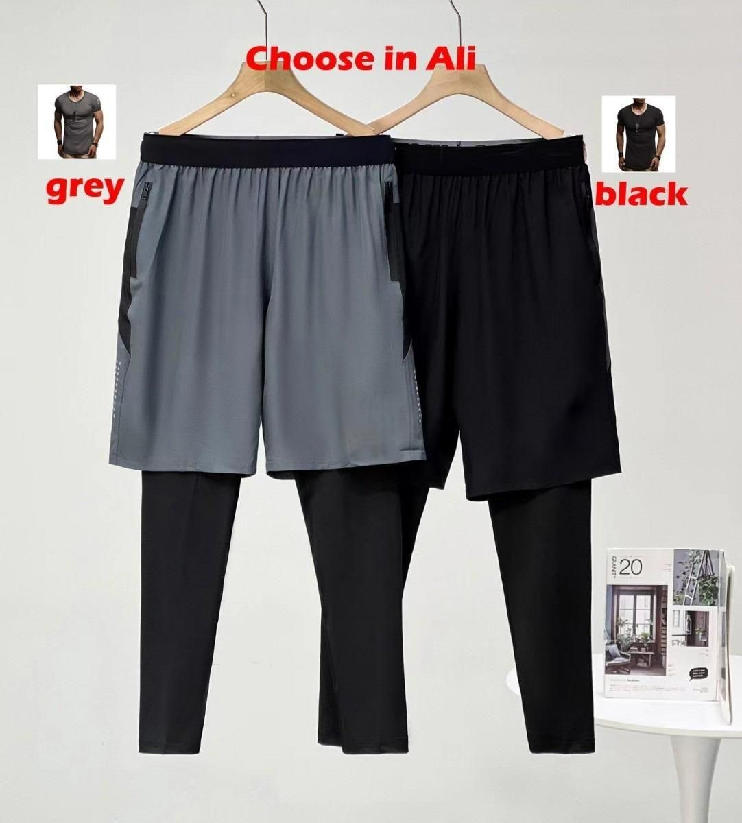 Men's Polyester 2 in 1 Active Running Shorts (Pack of 2)