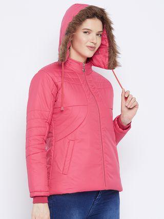 Women's Winter Wear Solid Parka Jacket