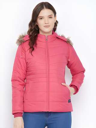 Women's Winter Wear Solid Parka Jacket