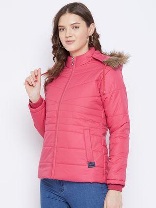 Women's Winter Wear Solid Parka Jacket