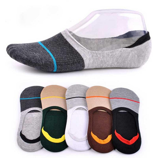 Men's Cotton Mix  Design  Loafer Socks  (Pack of any 5 colour  )