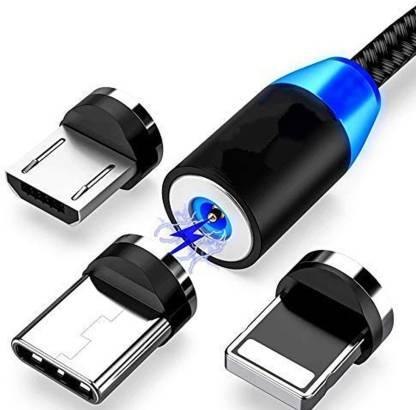 360 Degree Rotating 3 IN 1 Magnetic Data Cable