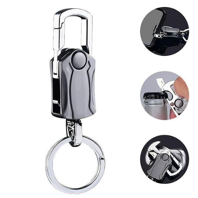 4 in 1 Keychain Spinner Multi-Function Tool Waist Double Ring Keychain Gift