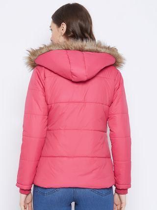 Women's Winter Wear Solid Parka Jacket