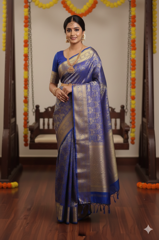 Dharmavaram Self Semi-Kanchi Model Saree