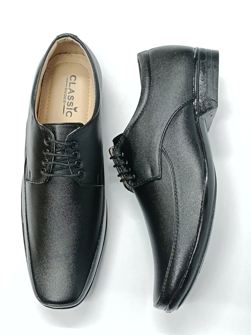 Classic 2004 Black Formal Shoes - 2 Pair Value Combo (Extra Soft Insole)