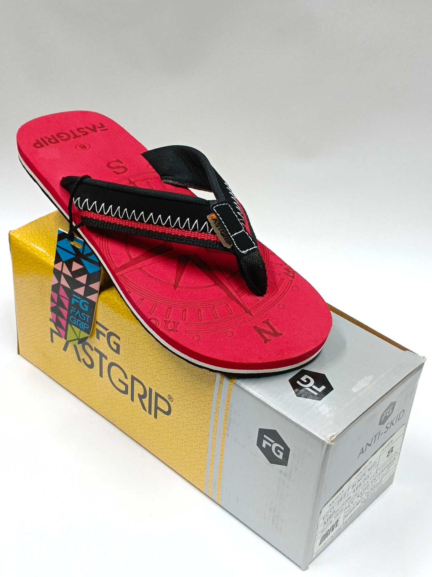 253 BlackAND RED Mens Designer Sandals - Size 7x10 Durable Stylish