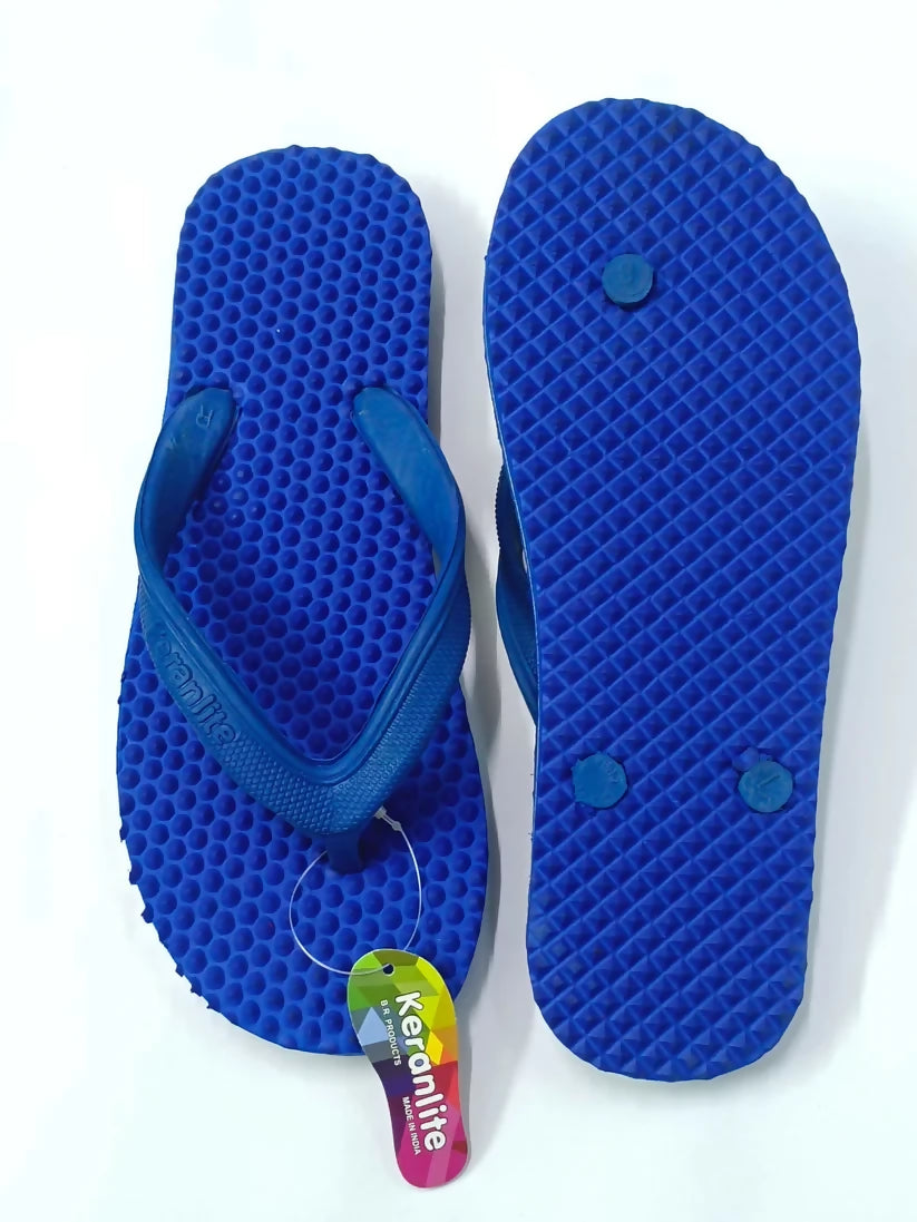 Mens Acupressure Flip Flops Hawai Chappal Combo Pack of 3 Black Blue Red Soft Foot Massage Slippers for Daily Use Pain Relief