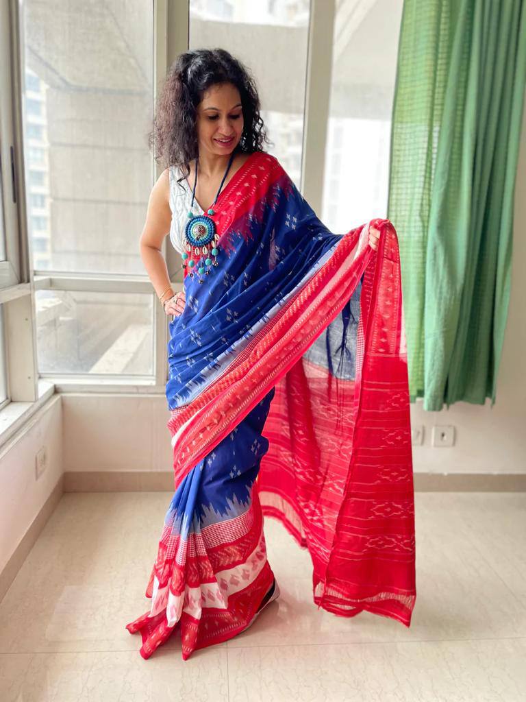 Elegant Plain Linen Saree with Digital Print