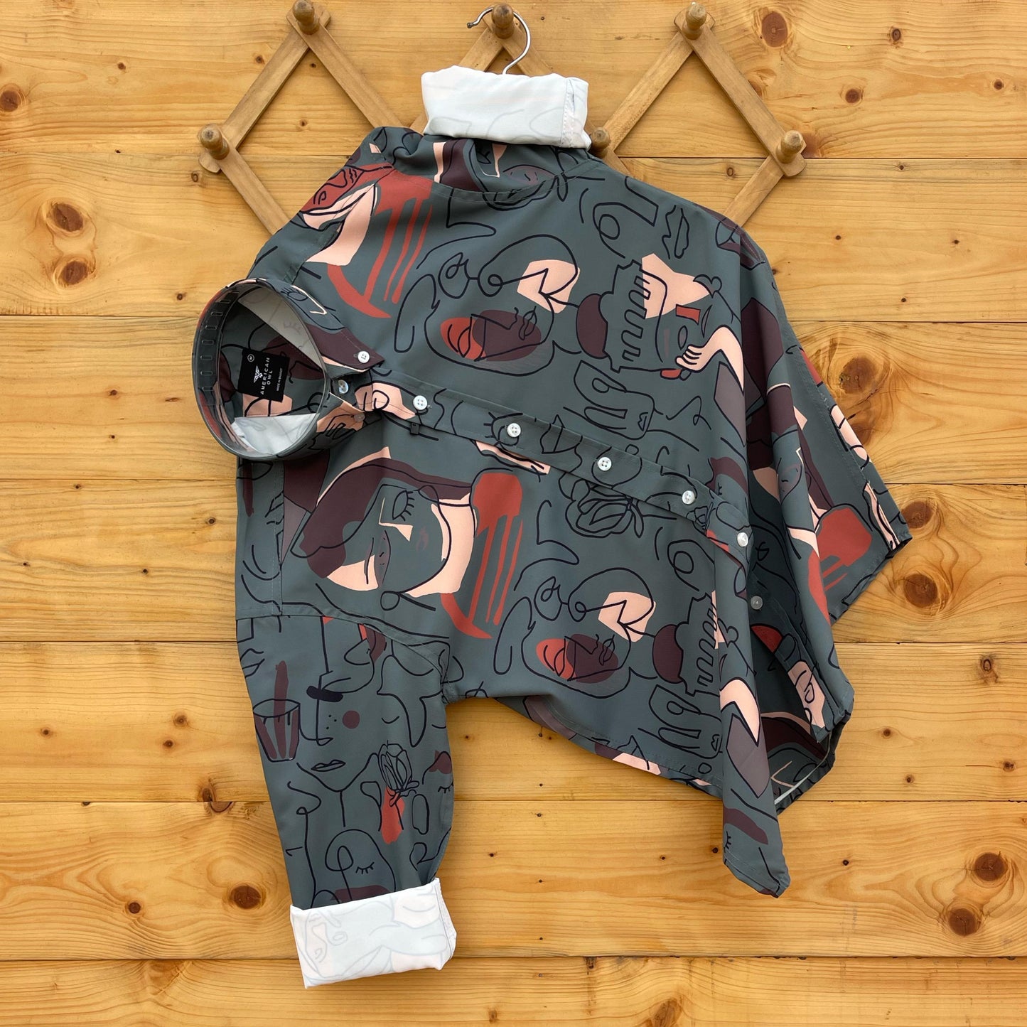 American Owl Imported Print Shirts - Full Sleeves, Soft Feel, Regular Fit