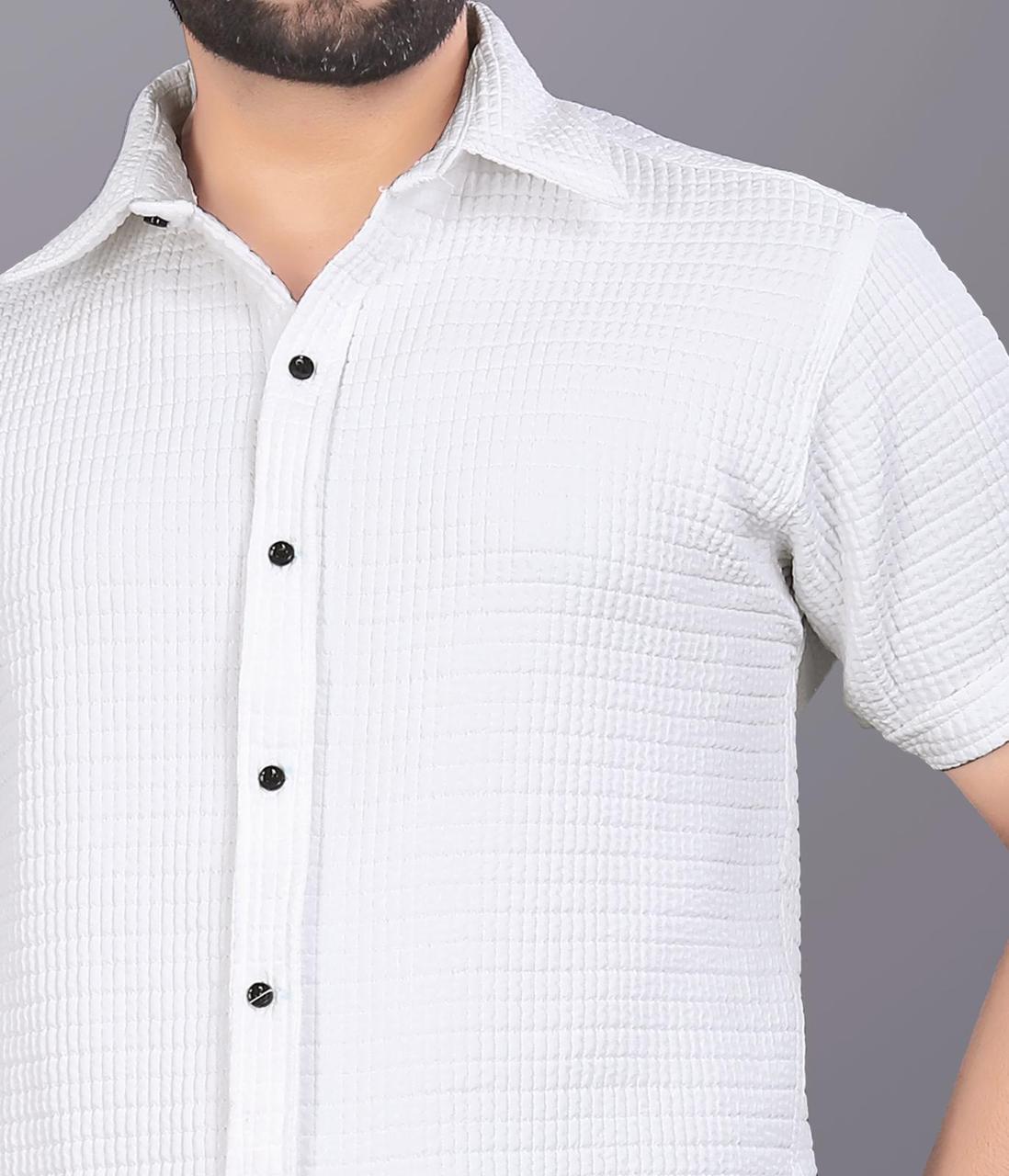 Men's Exclusive Double cloth Cotton Fabric - Heavyweight Half Sleeve