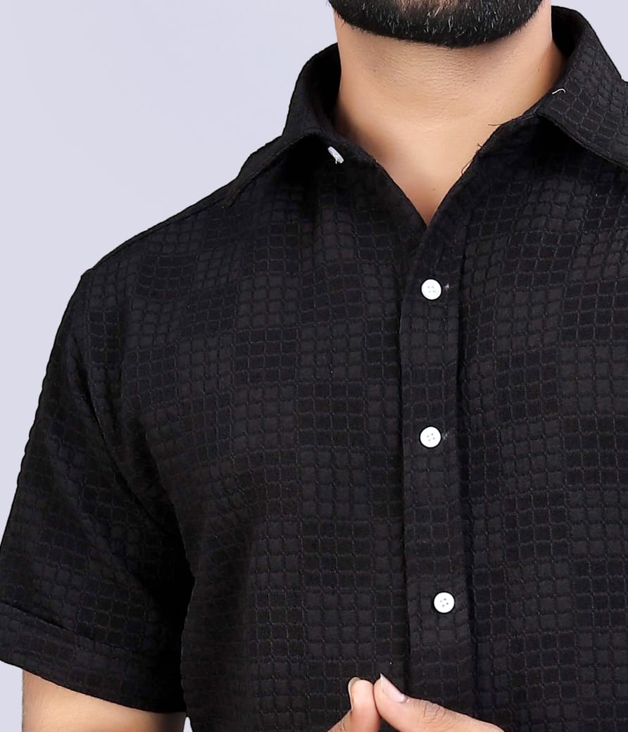 Men's Exclusive Doublecloth Cotton Fabric - Heavyweight Half Sleeve