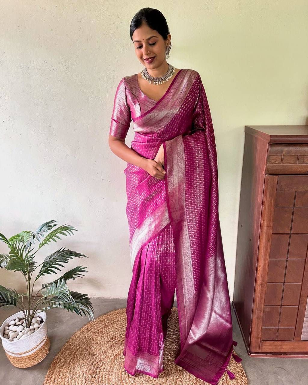 Luxurious Kubera Pattu Saree in Soft Silk with Rich Jacquard Design