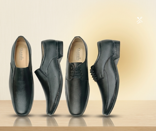 Mens Classic 2004 Timeless Black Formal Shoes with Extra Soft Insole